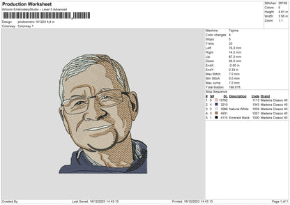 Potoembro 1612 Embroidery File 6 sizes