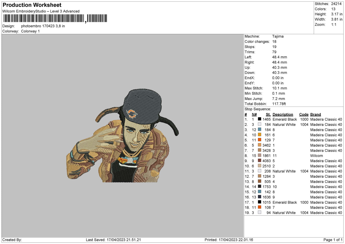 Photoembro 1704 Embroidery File 6 sizes