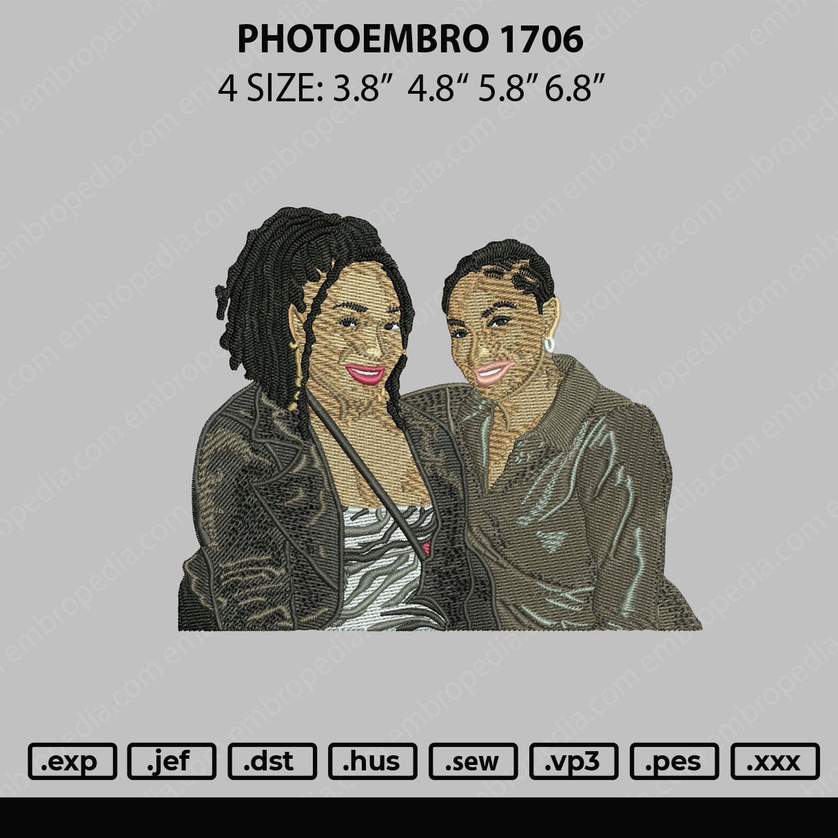 Photoembro 1706 Embroidery File 4 sizes