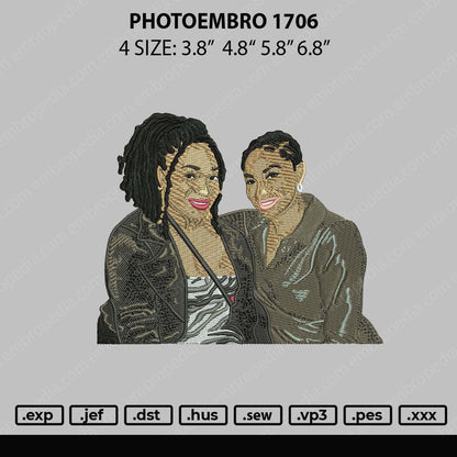 Photoembro 1706 Embroidery File 4 sizes