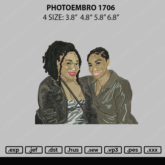 Photoembro 1706 Embroidery File 4 sizes
