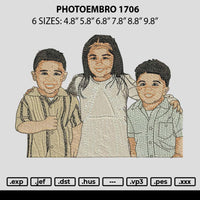 Photoembro 1706 Embroidery File 6 sizes