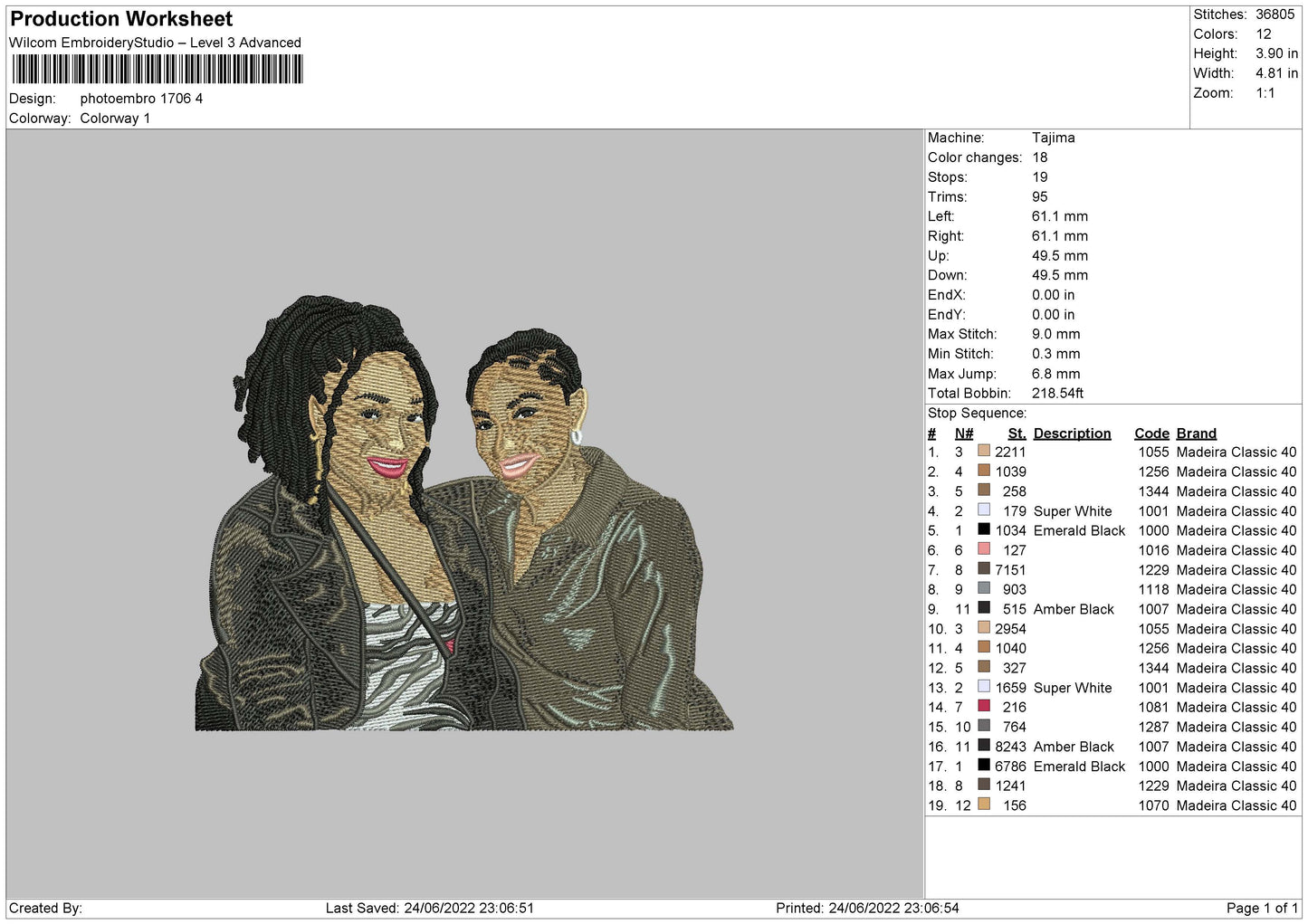 Photoembro 1706 Embroidery File 4 sizes