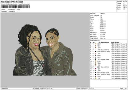 Photoembro 1706 Embroidery File 4 sizes