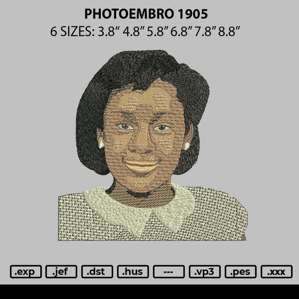 Photoembro 1905 Embroidery File 6 sizes