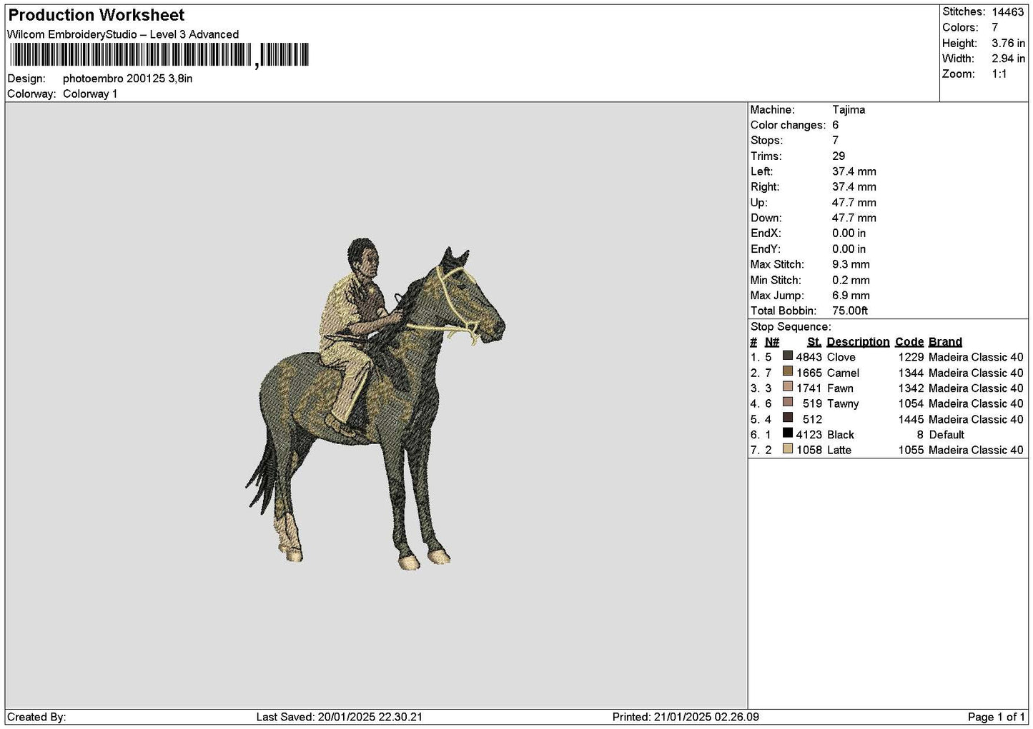 Photoembro 0120 Embroidery File 6 sizes