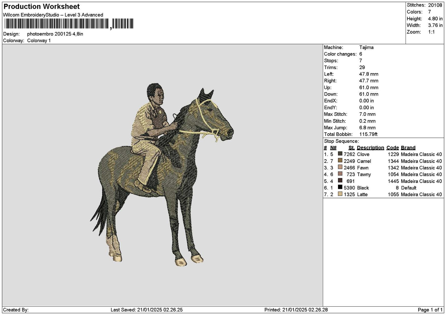 Photoembro 0120 Embroidery File 6 sizes