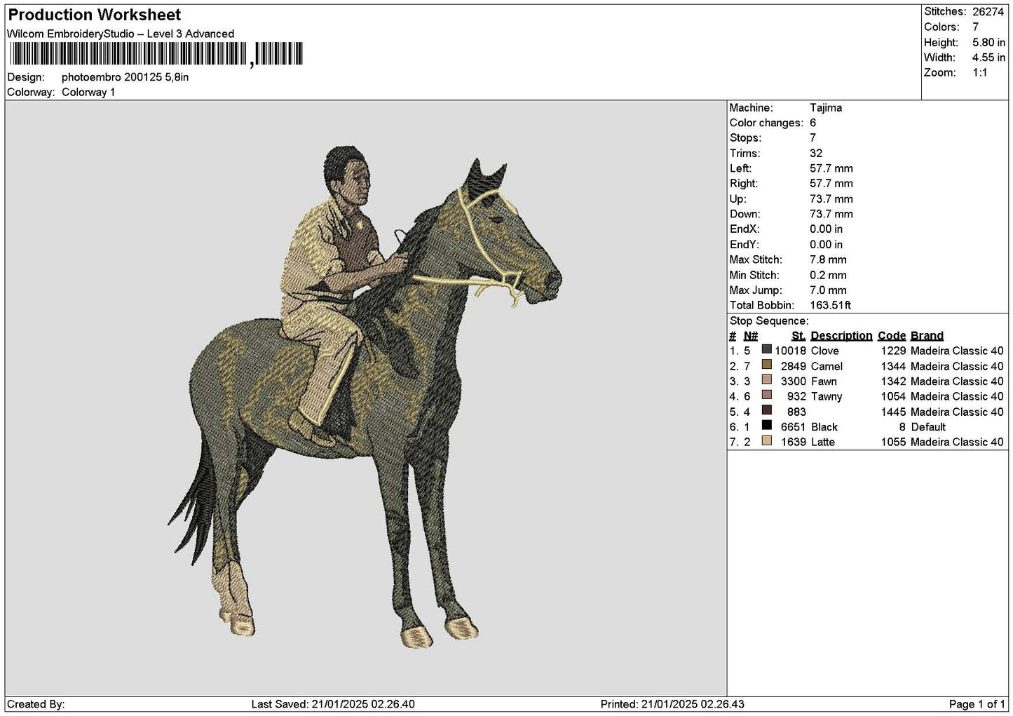 Photoembro 0120 Embroidery File 6 sizes