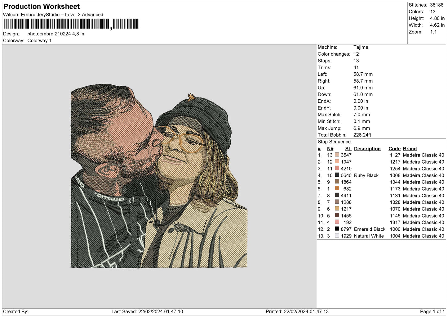Photoembro 2102 Embroidery File 6 sizes