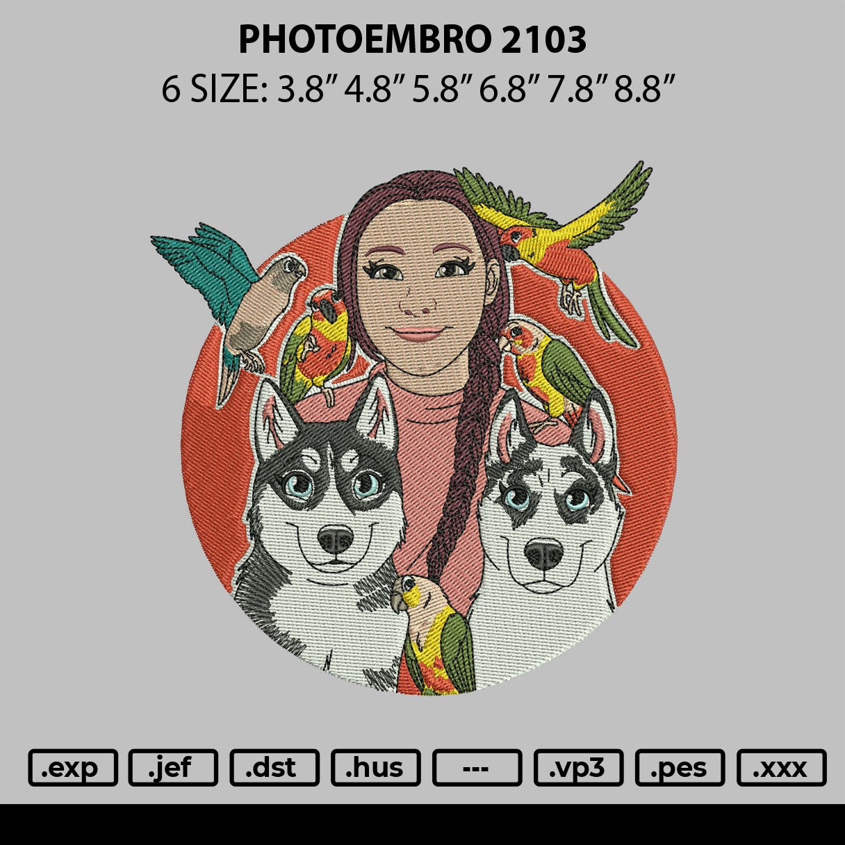 Photoembro 2103 Embroidery File 6 sizes