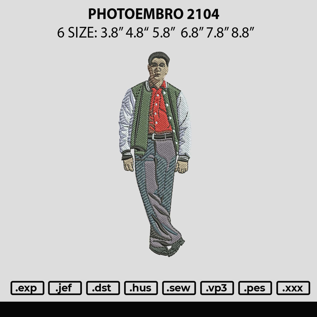 Photoembro 2104 Embroidery File 6 sizes