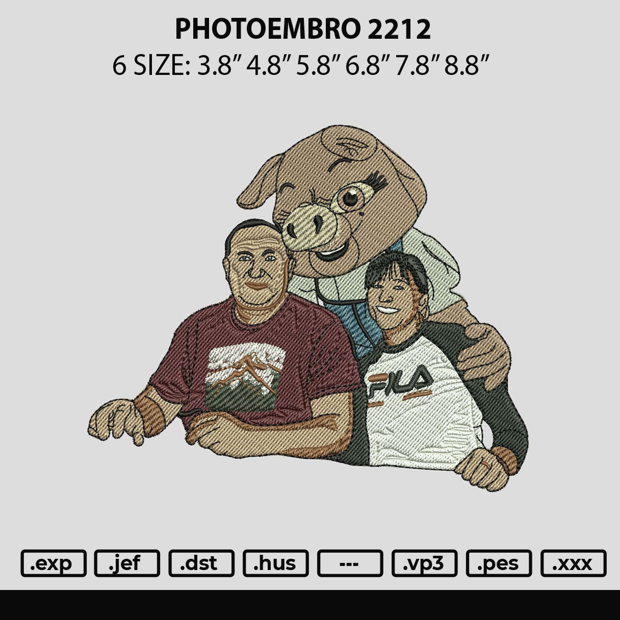 Photoembro 2212 Embroidery File 6 sizes