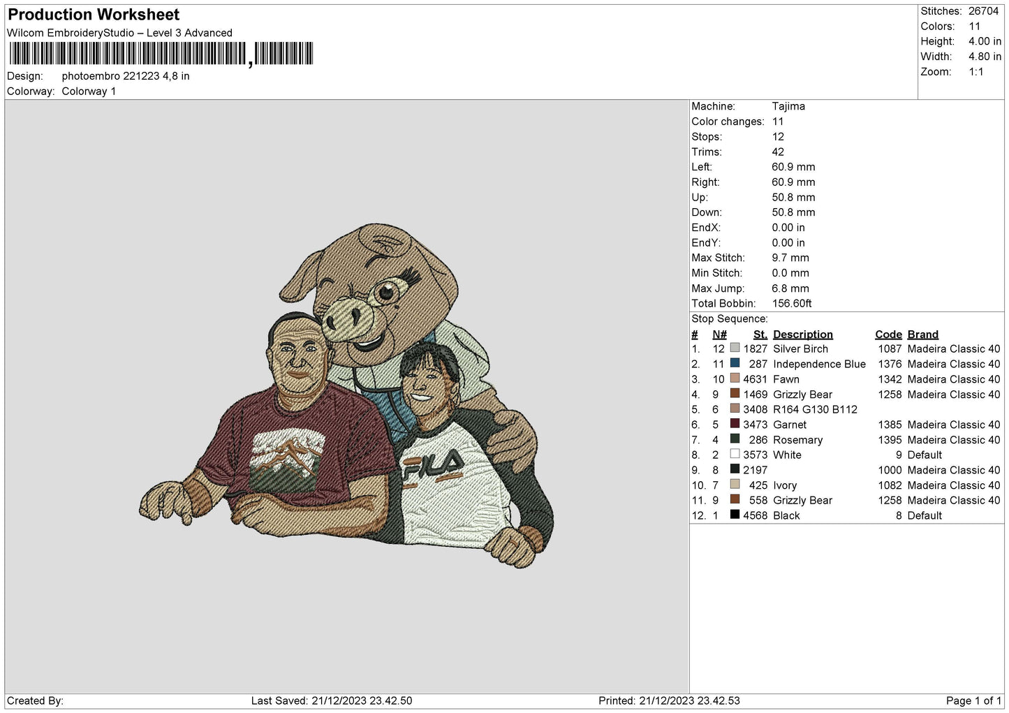 Photoembro 2212 Embroidery File 6 sizes