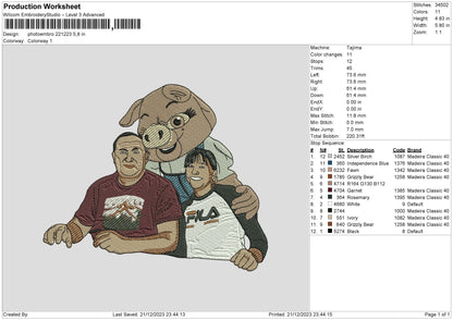 Photoembro 2212 Embroidery File 6 sizes