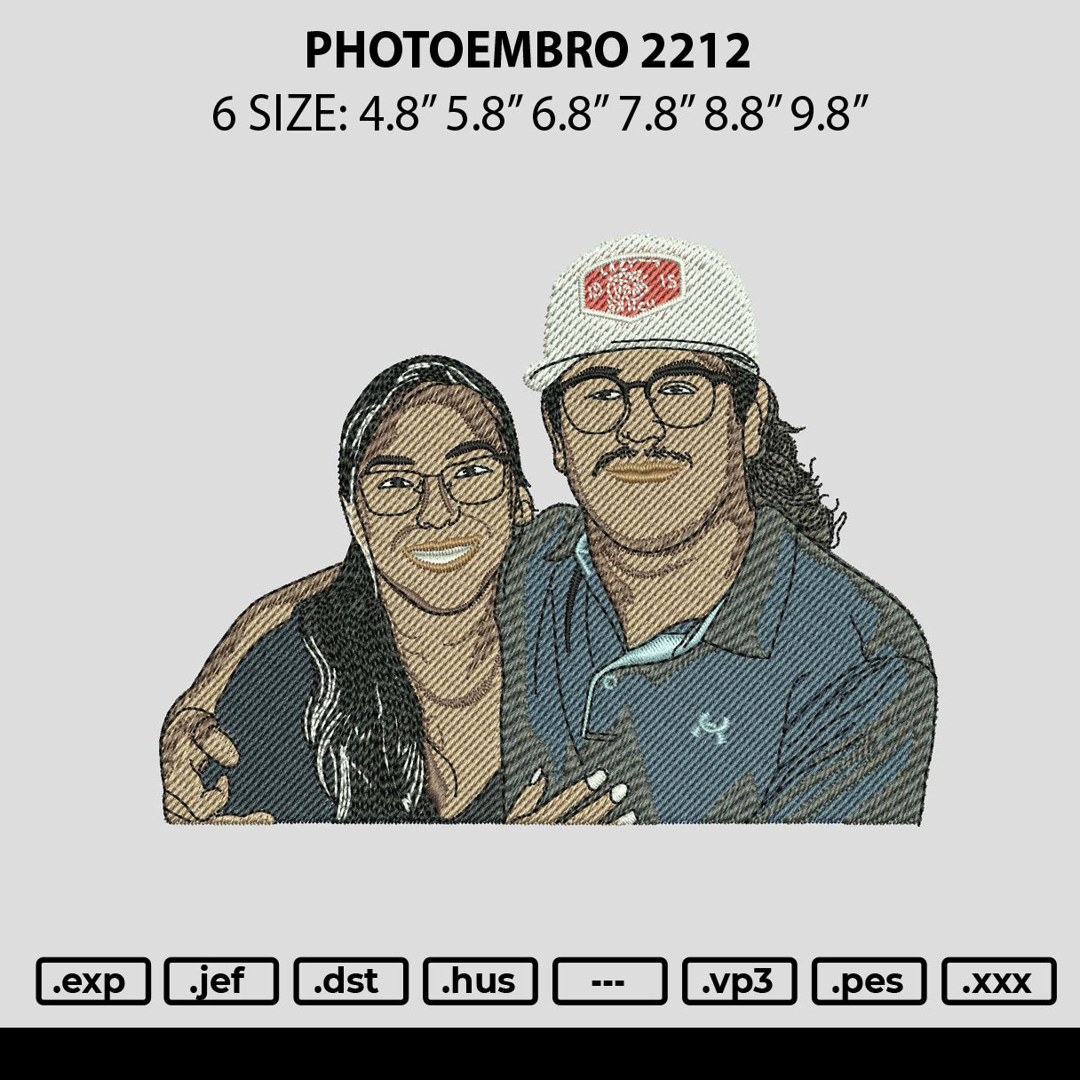 Photoembro 2212 Embroidery File 6 sizes