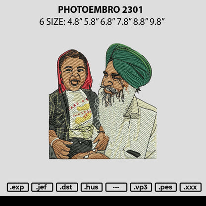 Photoembro 2301 Embroidery File 6 sizes