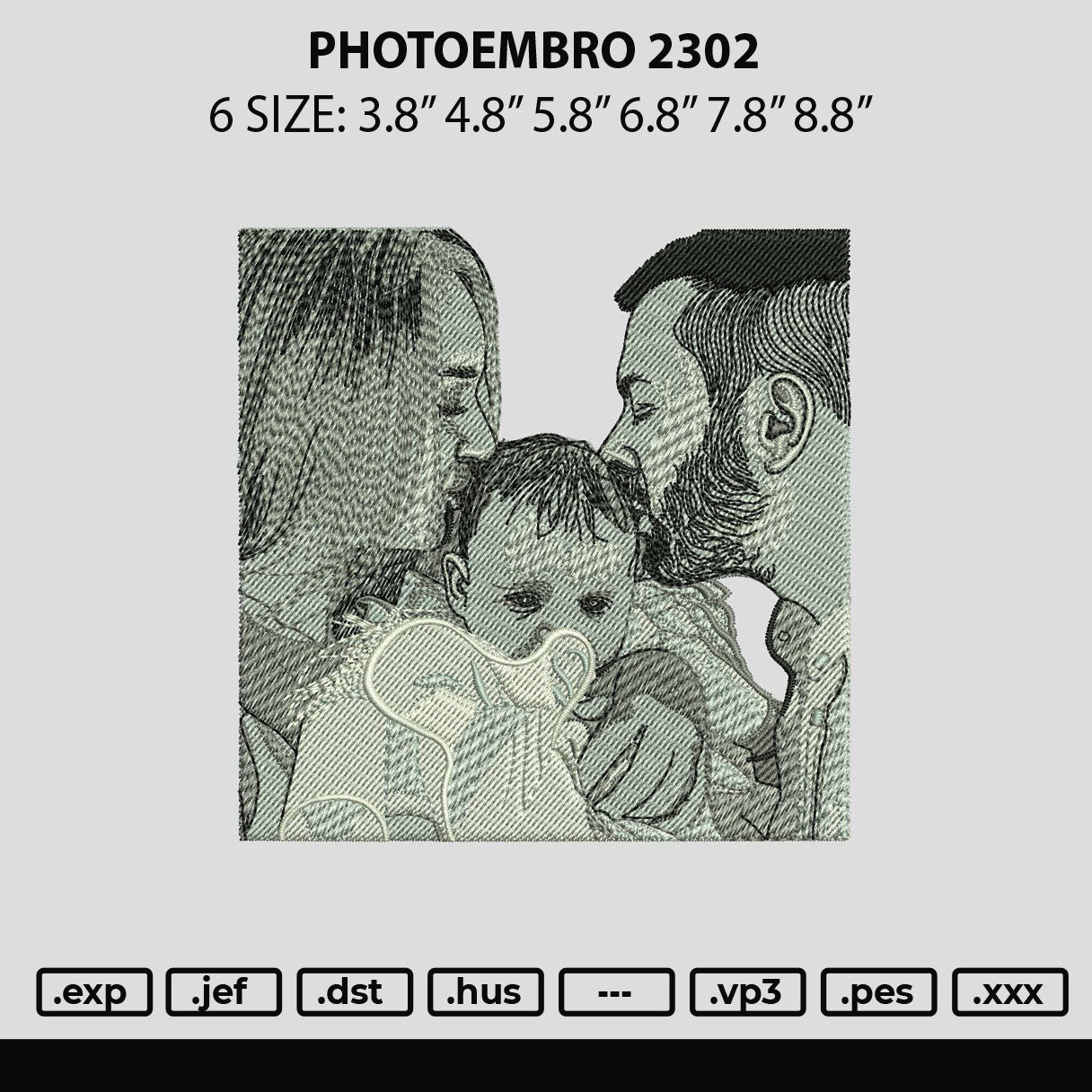 Photoembro 2302 Embroidery File 6 sizes