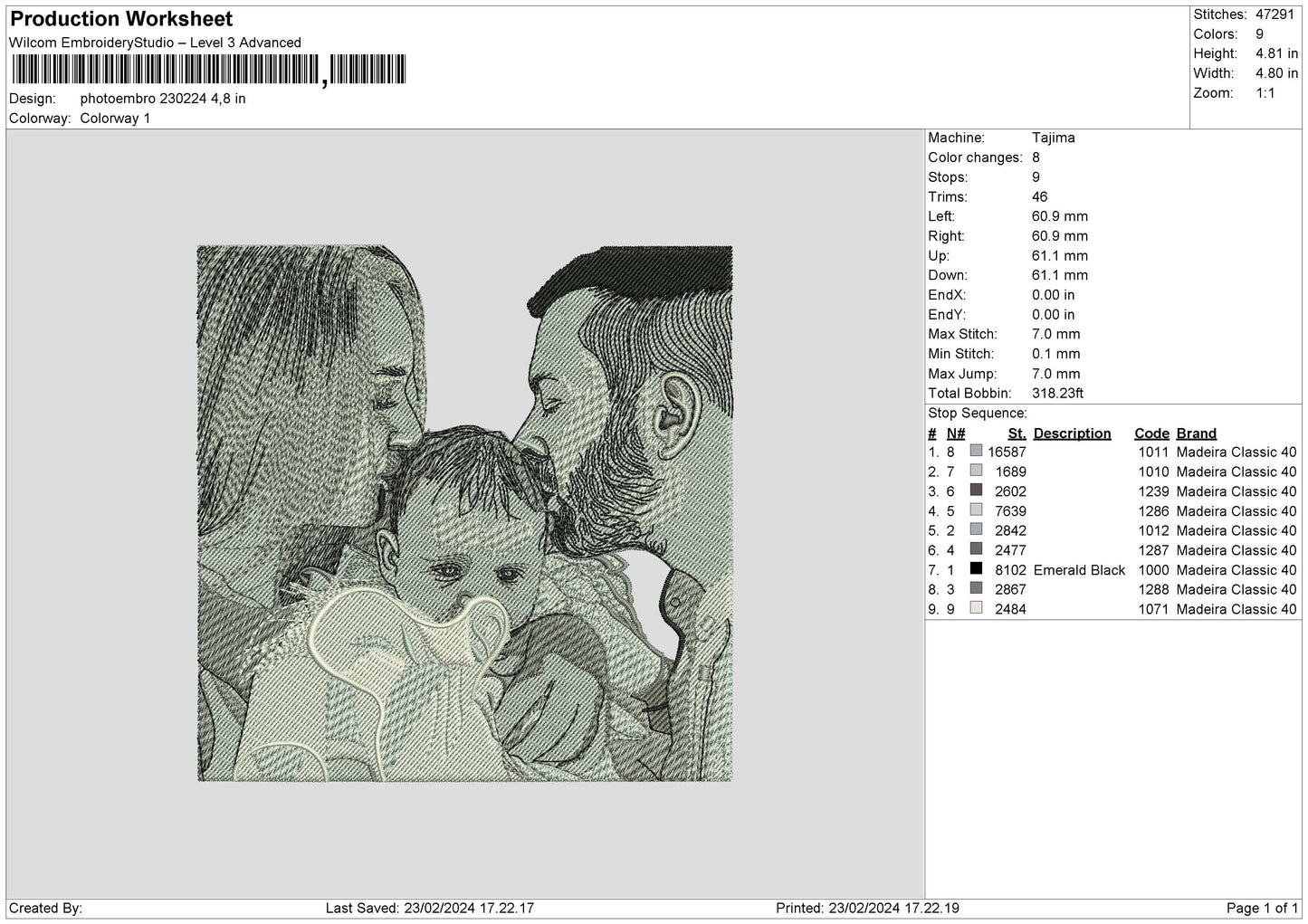Photoembro 2302 Embroidery File 6 sizes