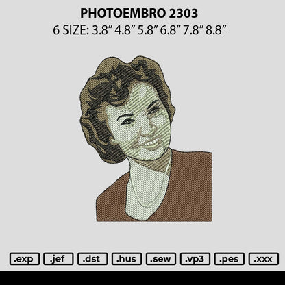 Photoembro 2303 Embroidery File 6 sizes