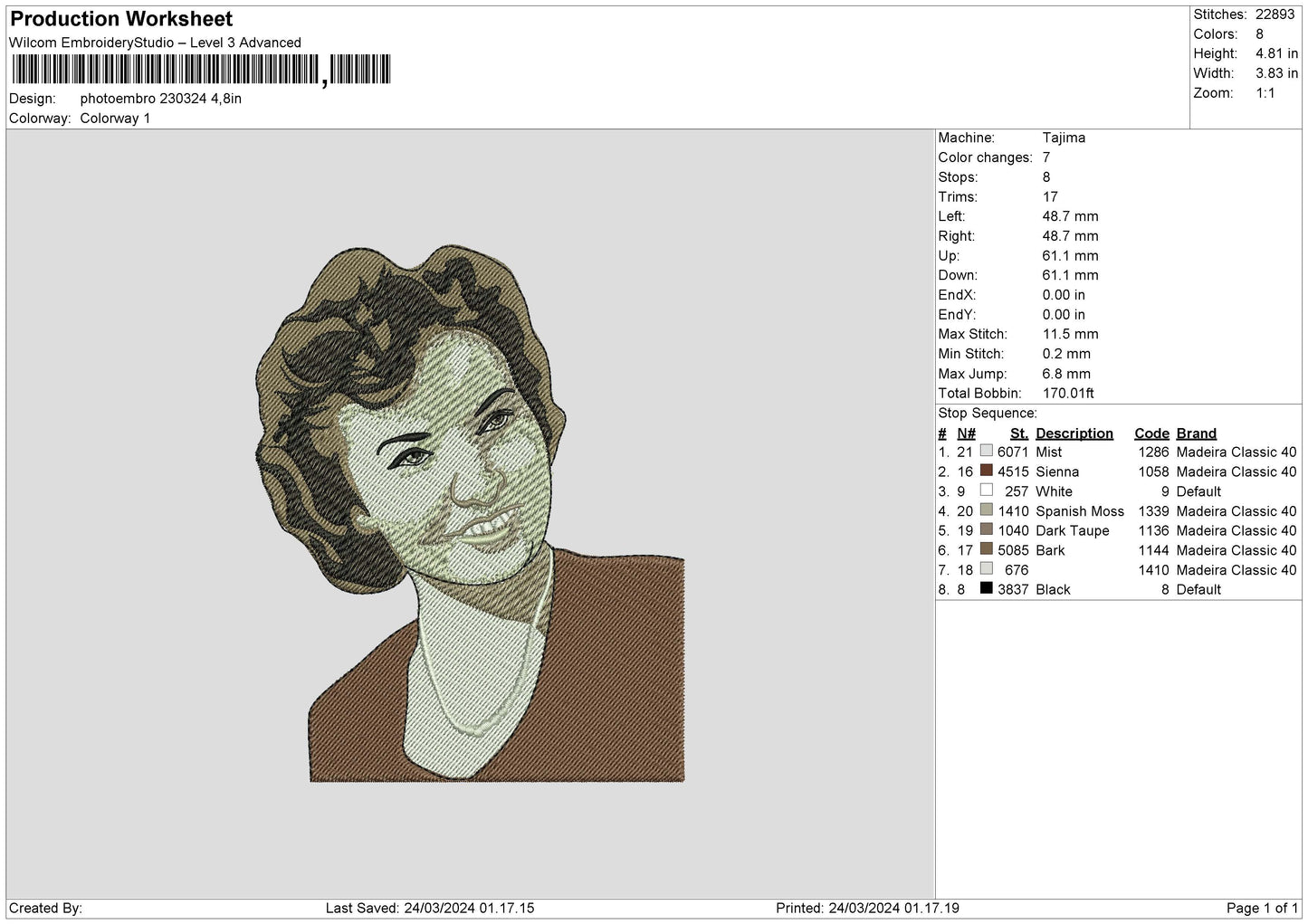 Photoembro 2303 Embroidery File 6 sizes