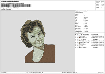 Photoembro 2303 Embroidery File 6 sizes