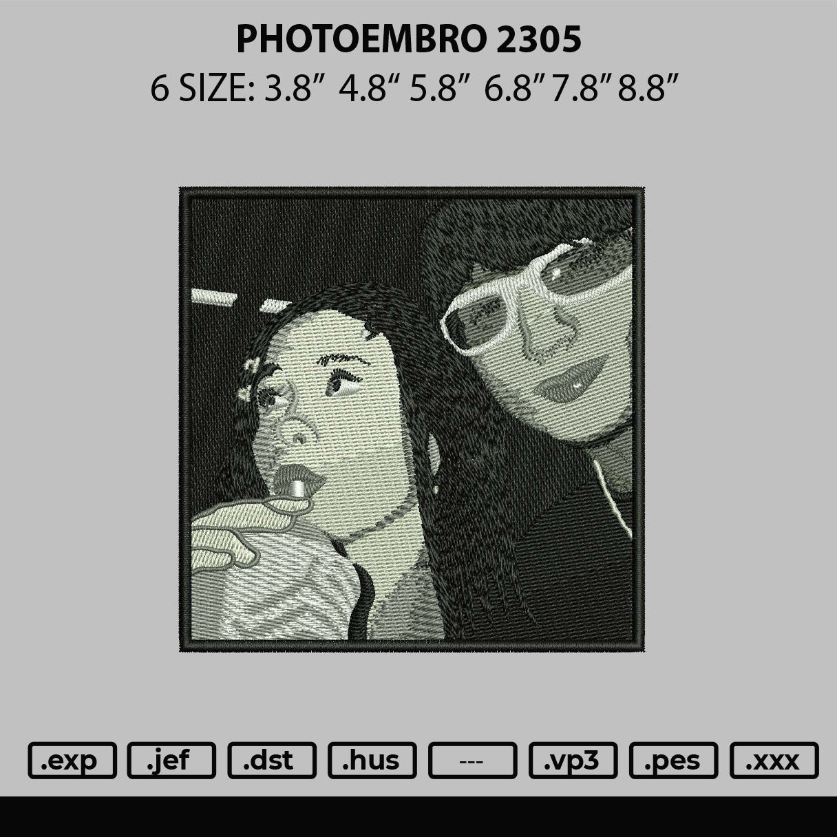Photoembro 2305 Embroidery File 6 sizes