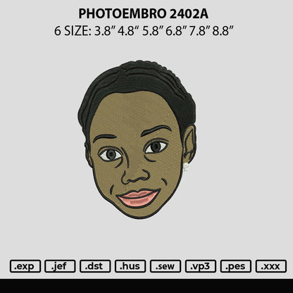 Photoembro 2402a Embroidery File 6 sizes