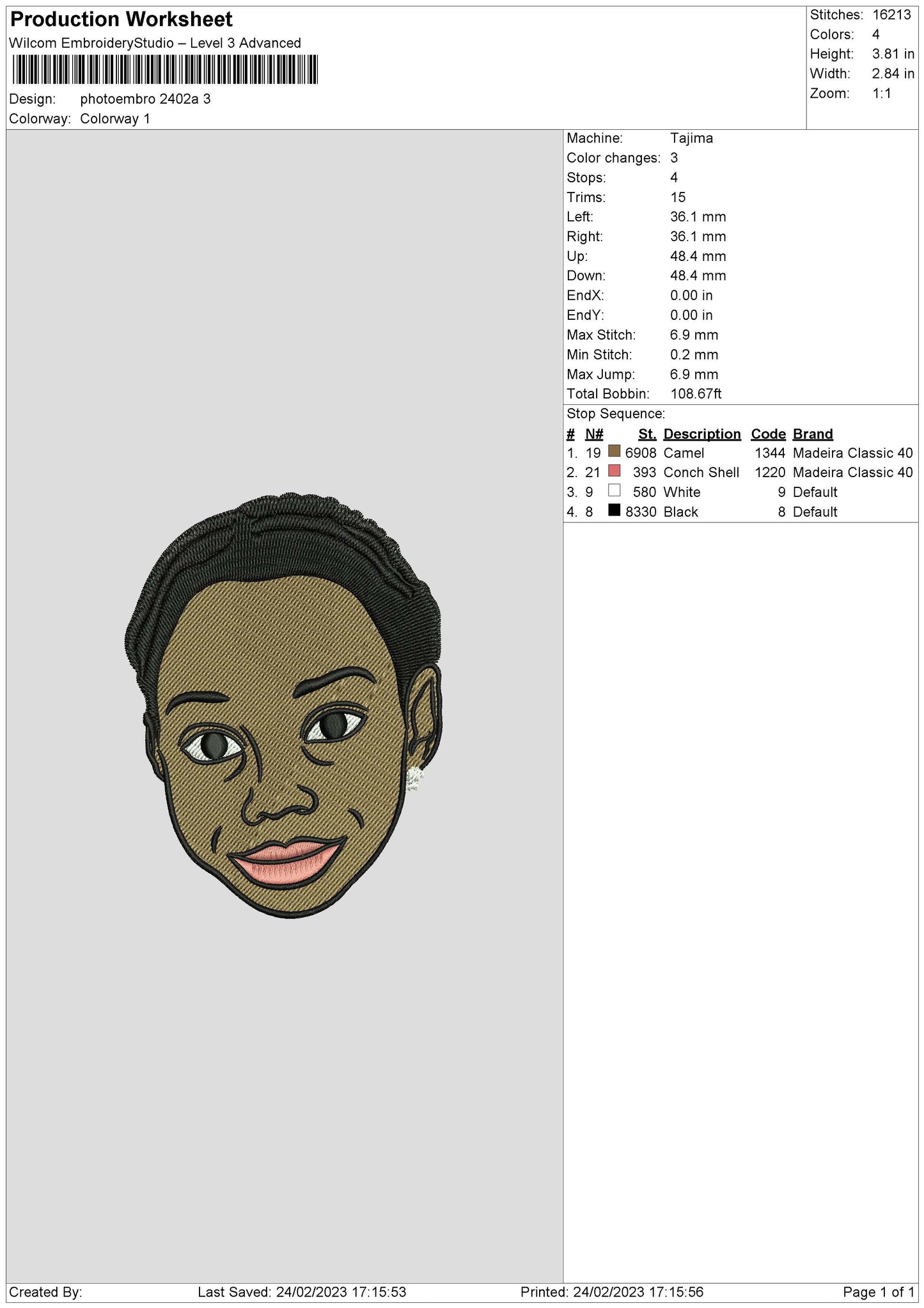 Photoembro 2402a Embroidery File 6 sizes