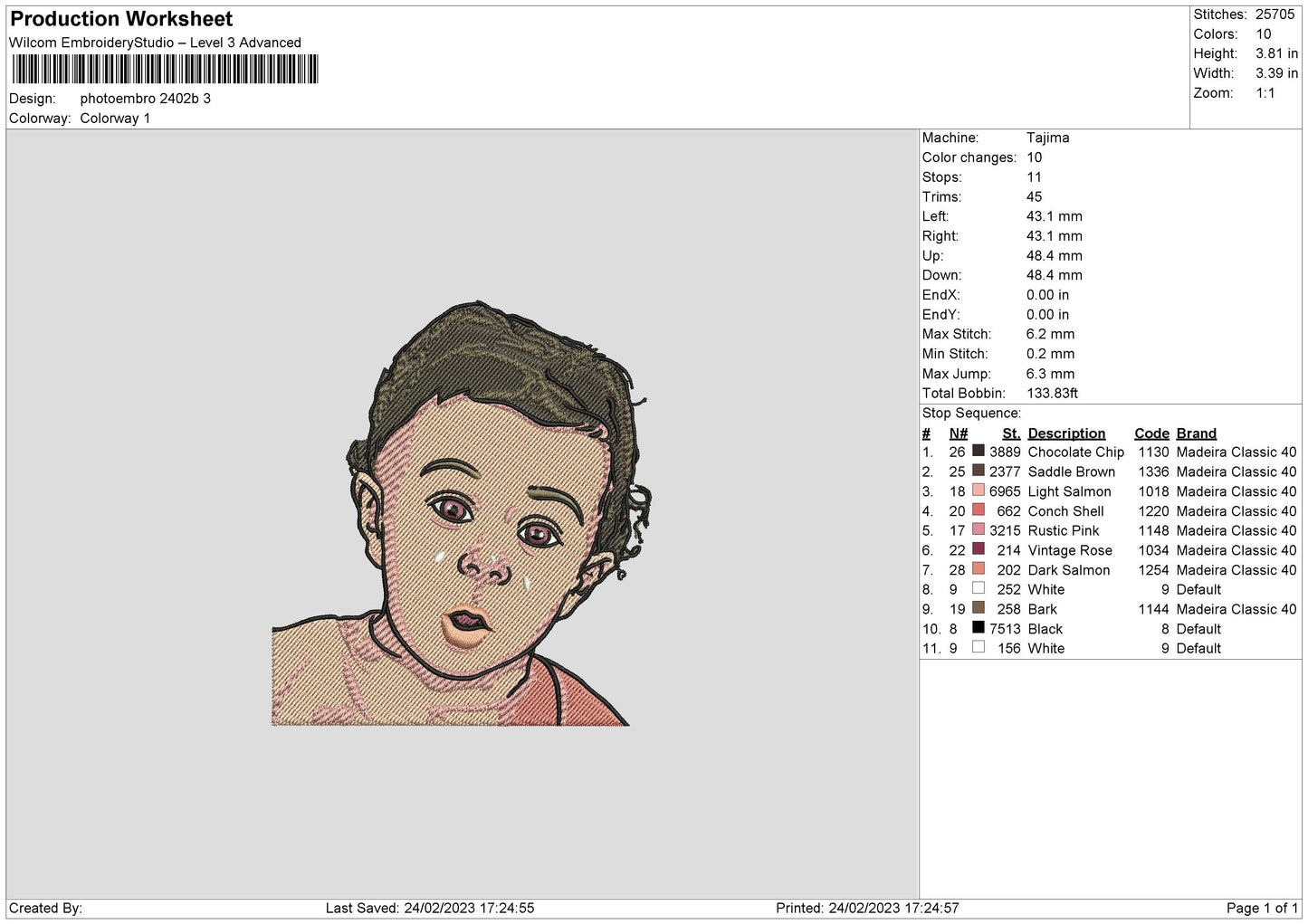 Photoembro 2401b Embroidery File 6 sizes