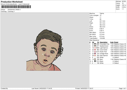 Photoembro 2401b Embroidery File 6 sizes