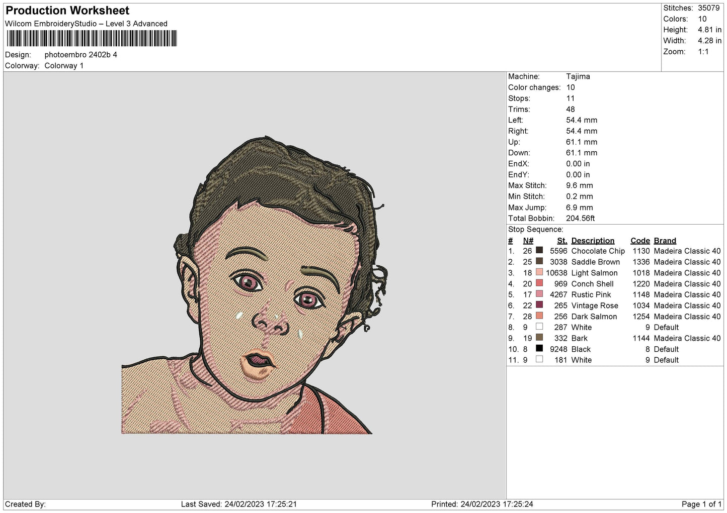 Photoembro 2401b Embroidery File 6 sizes