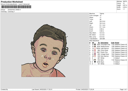 Photoembro 2401b Embroidery File 6 sizes