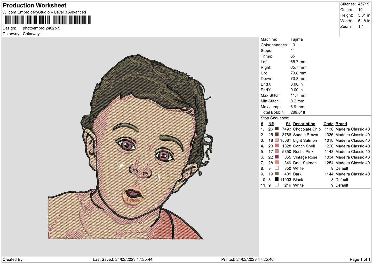 Photoembro 2401b Embroidery File 6 sizes