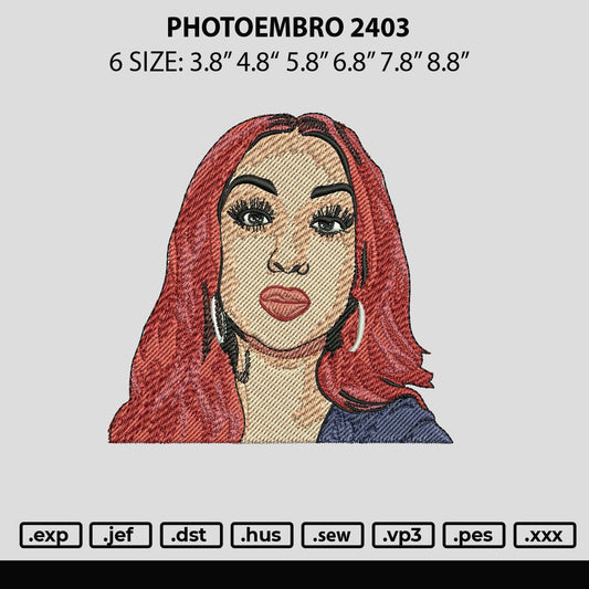 Photoembro 2403 Embroidery File 6 sizes