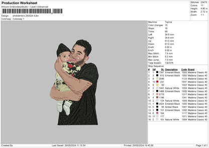 Photoembro 2505 Embroidery File 6 sizes