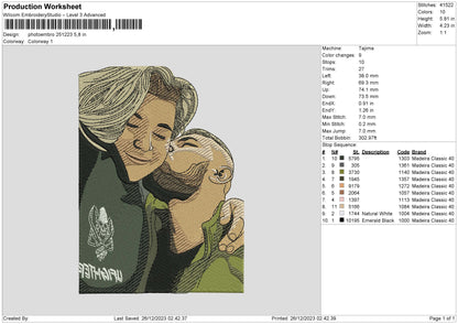 Photoembro 2512b Emboidery File 6 sizes