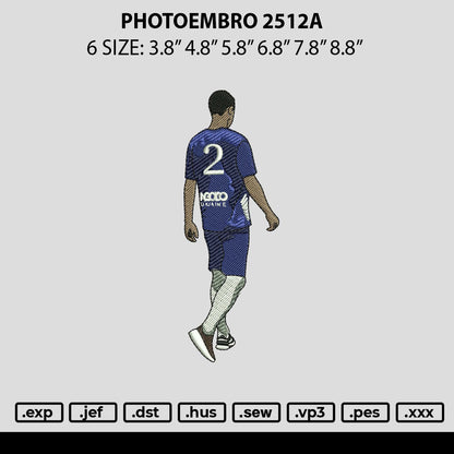 Photoembro 2512a Embroidery File 6 sizes