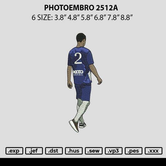 Photoembro 2512a Embroidery File 6 sizes