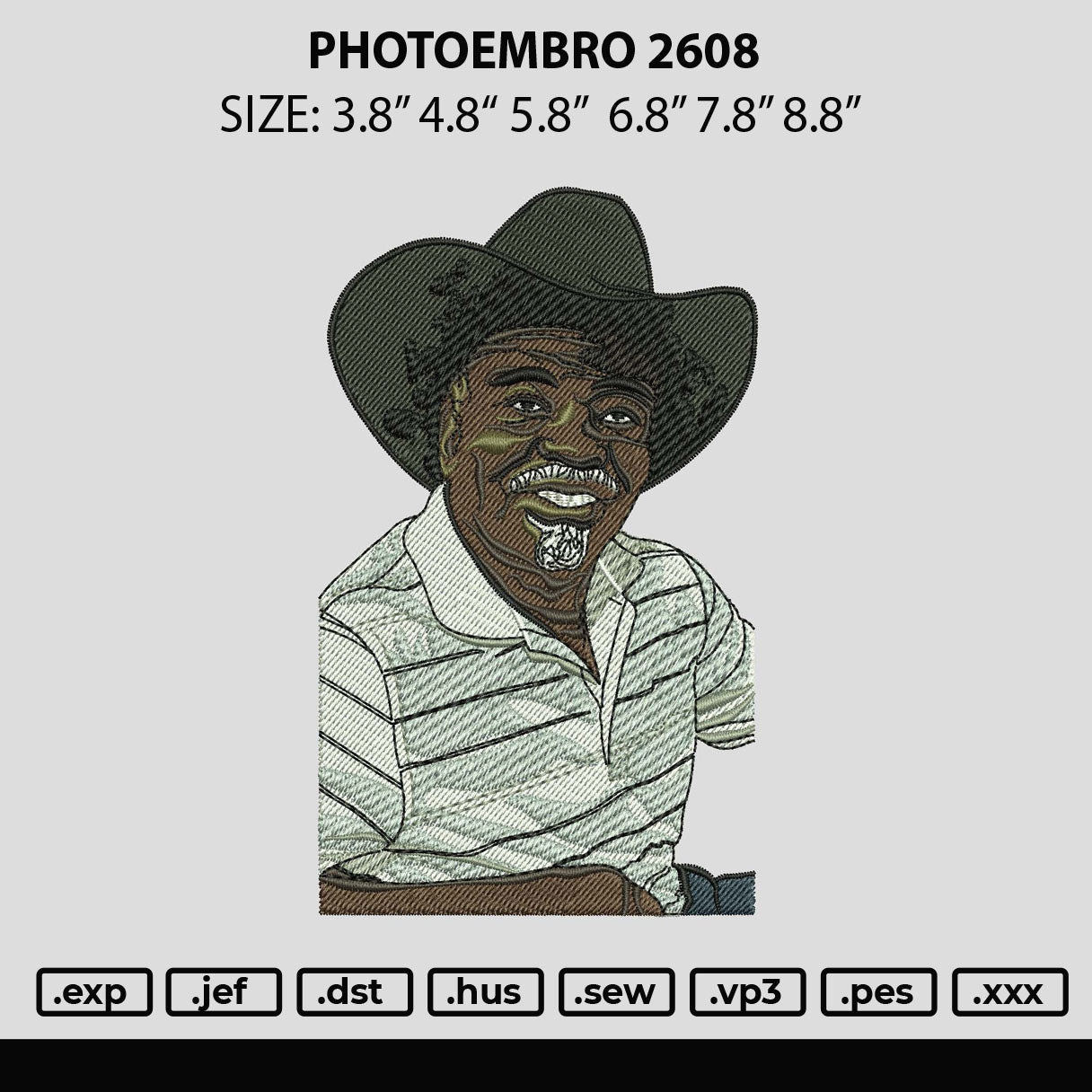 Photoembro 2608 Embroidery File 6 sizes
