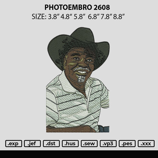 Photoembro 2608 Embroidery File 6 sizes