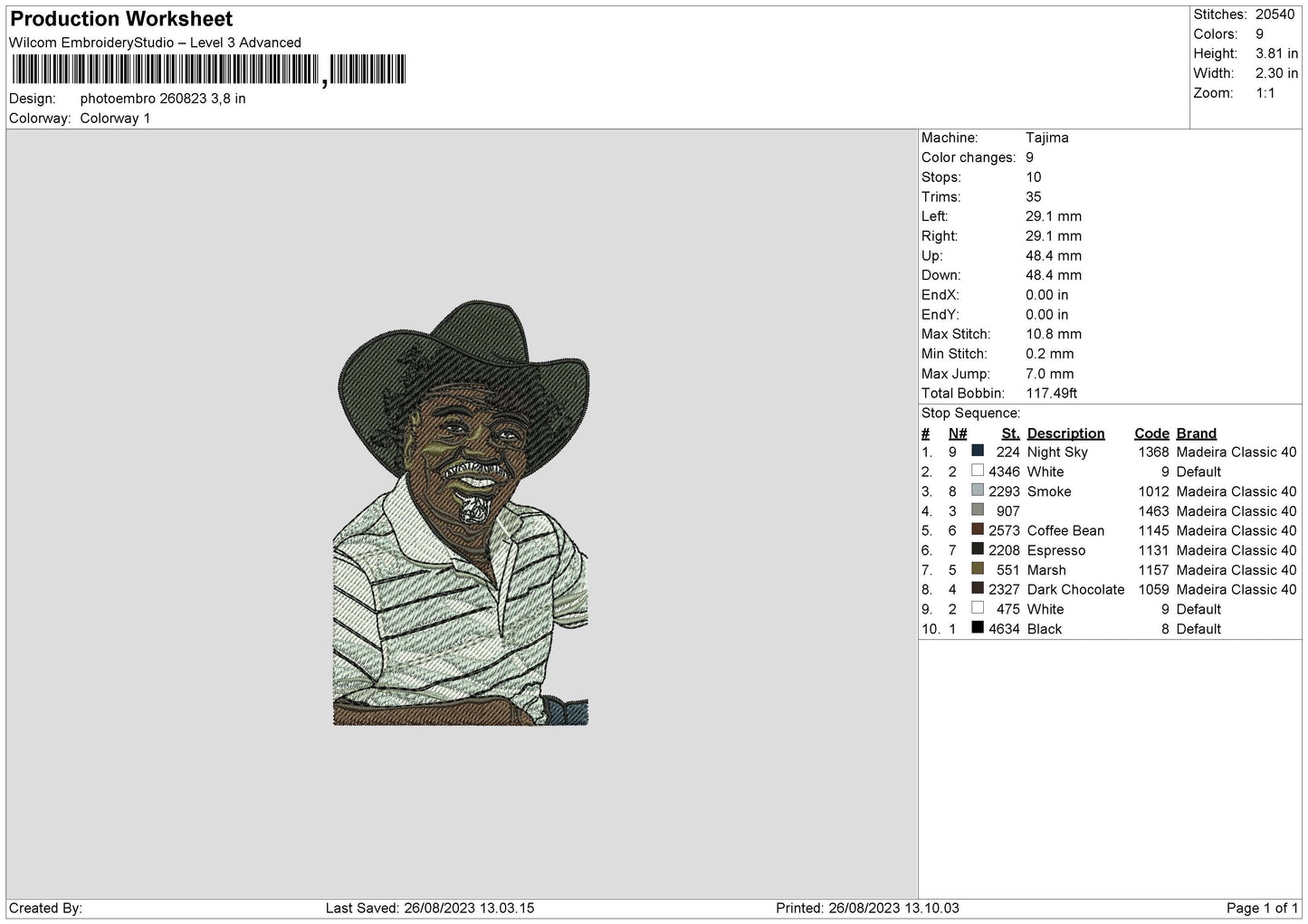 Photoembro 2608 Embroidery File 6 sizes