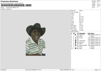 Photoembro 2608 Embroidery File 6 sizes