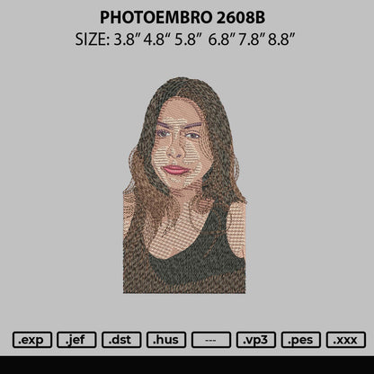 Photoembro 2608b Embroidery File 6 sizes