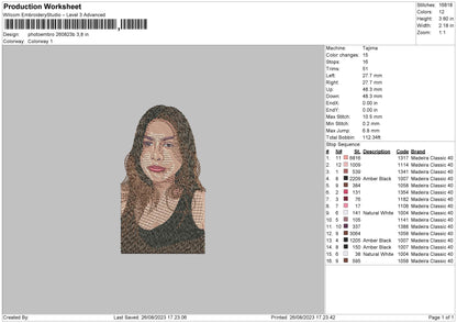 Photoembro 2608b Embroidery File 6 sizes