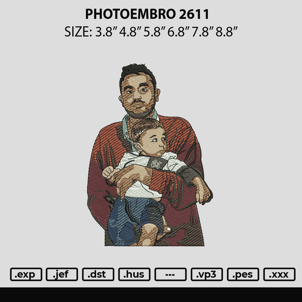 Photoembro 2611 Embroidery File 6 sizes