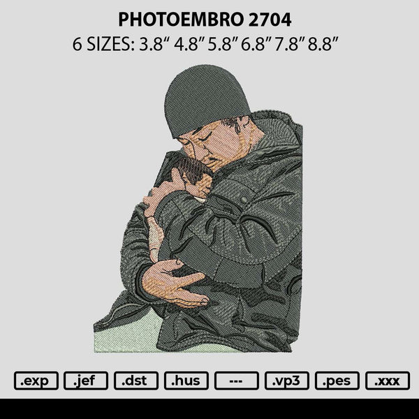 Photoembro 2704 Embroidery File 6 sizes