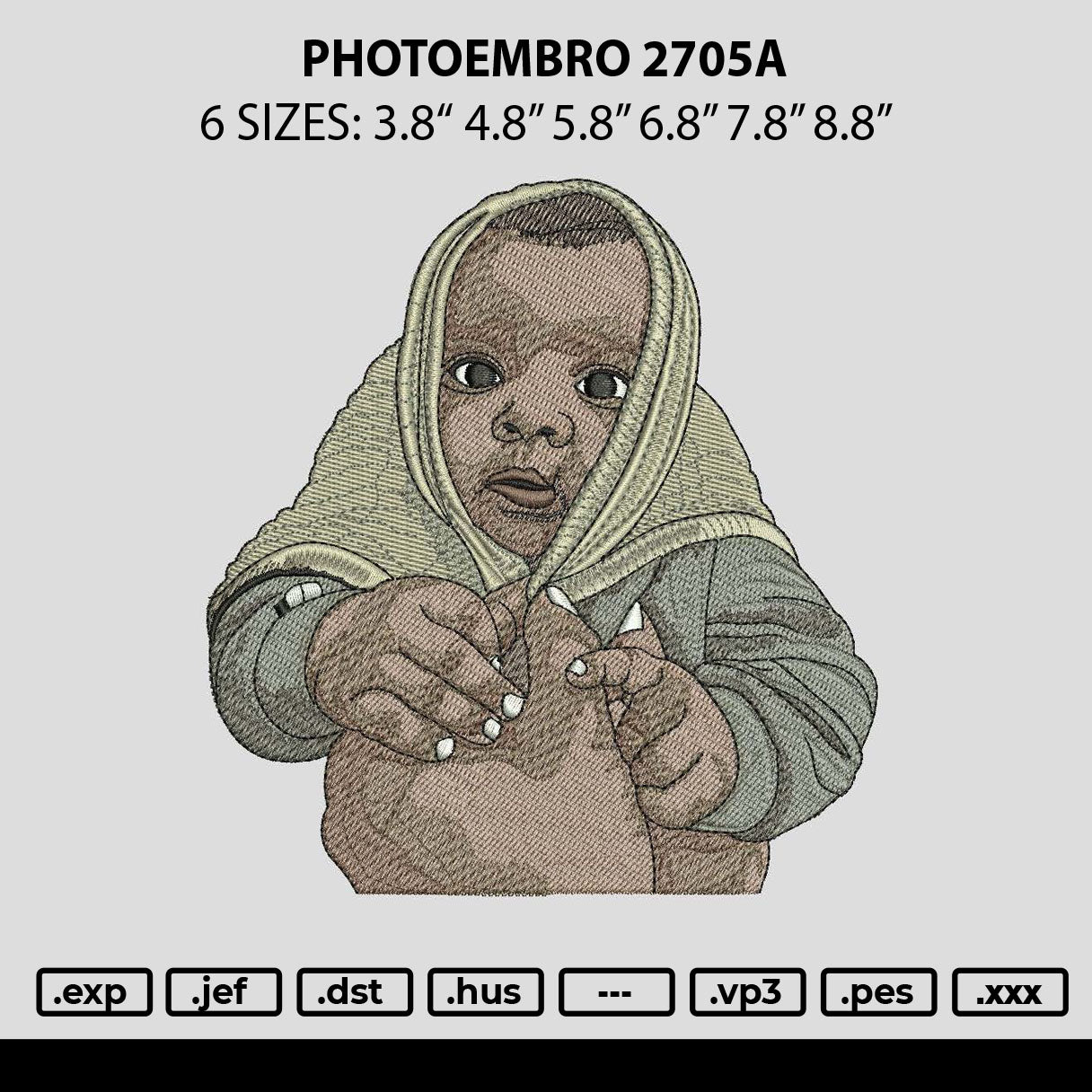 Photoembro 2705a Embroidery File 6 sizes