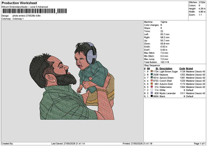 Photoembro 2705b Embroidery Machine Design File 6 sizes