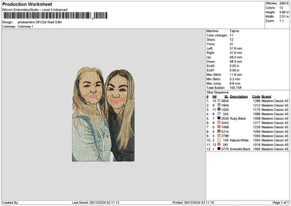 Photoembro 2812 Embroidery File 6 sizes
