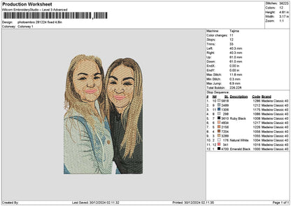 Photoembro 2812 Embroidery File 6 sizes